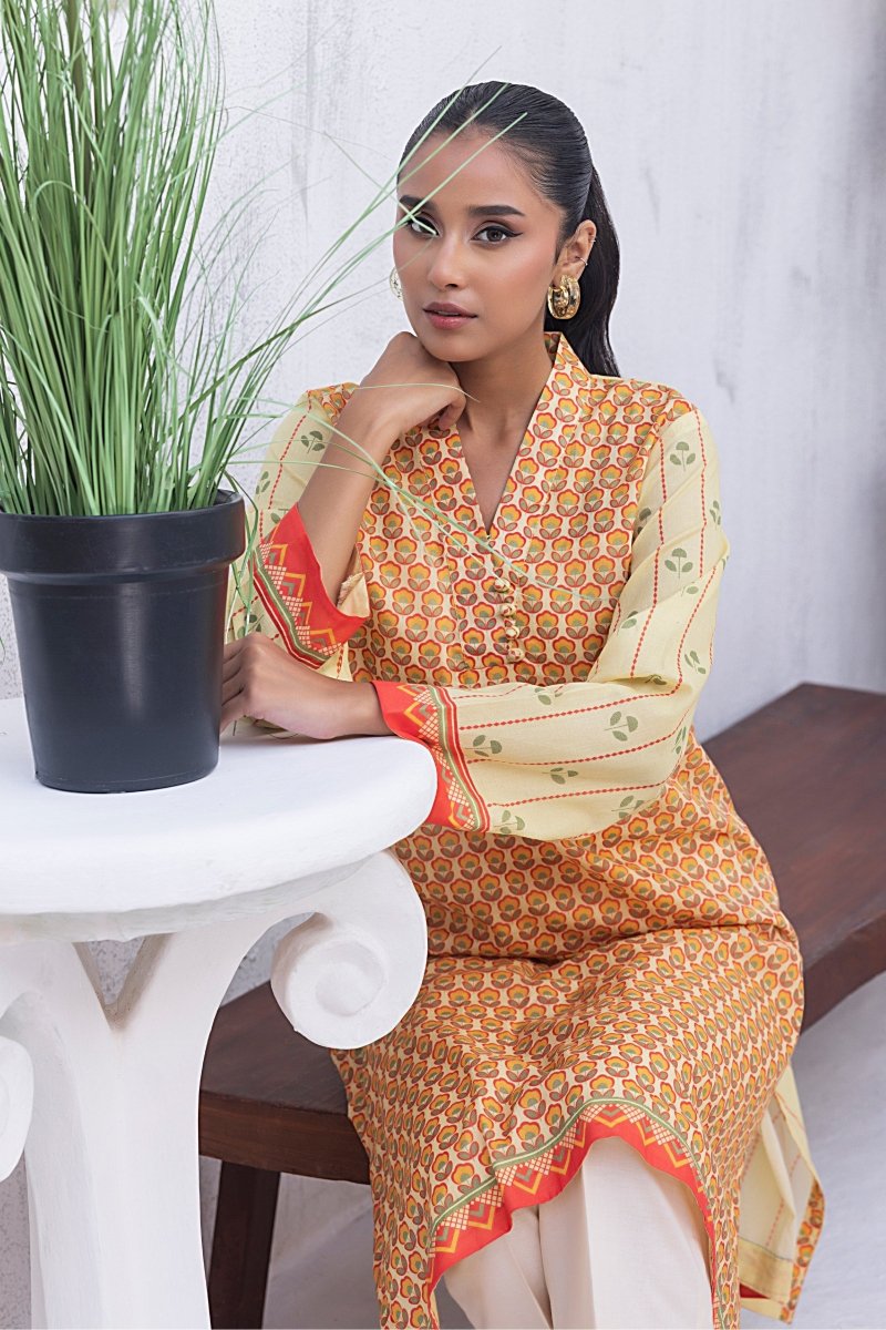 Lakhany 01 Piece Unstitched Printed Lawn Shirt - LG-SR-0201