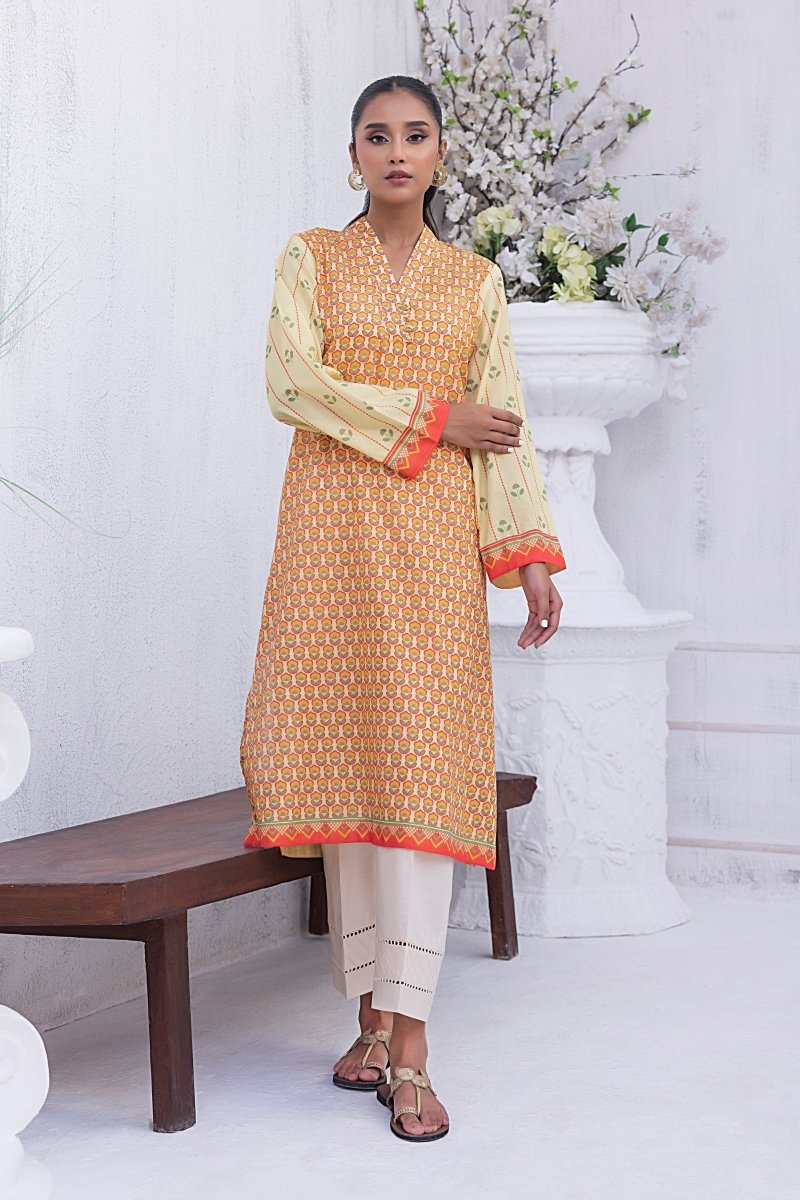 Lakhany 01 Piece Unstitched Printed Lawn Shirt - LG-SR-0201