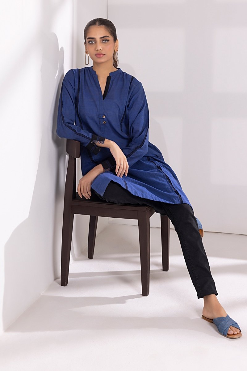 Lakhany 01 Piece Ready to Wear Yarn Dyed Cotton Embroidered Shirt - LG-UB-043