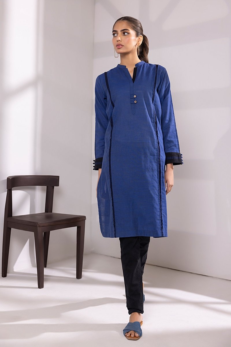 Lakhany 01 Piece Ready to Wear Yarn Dyed Cotton Embroidered Shirt - LG-UB-043