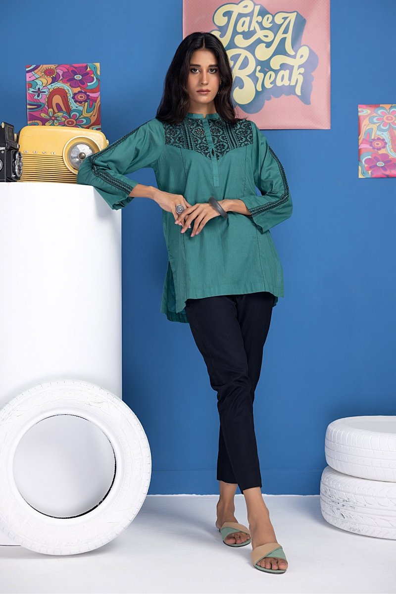 Lakhany 01 Piece Ready to Wear Embroidered Shirt - LG-ZH-0063