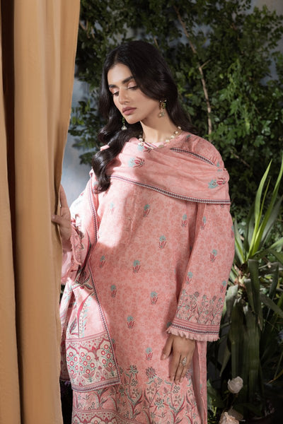 Lakhany 03 Piece Stitched Printed Cottel with Printed Jacquard Suit - LSM-3824