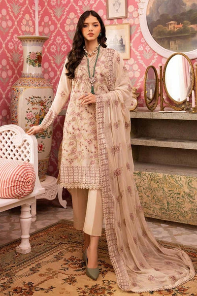 Gul Ahmed 3PC Embroidered Swiss Voile Unstitched Suit with Embroidered Chiffon Dupatta and Inner - LSV-42005