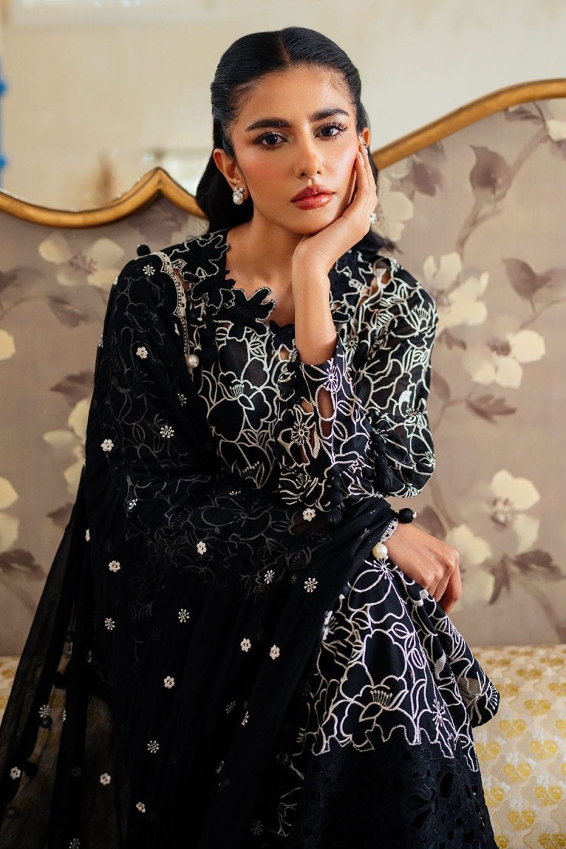 Gul Ahmed 3 Piece Unstitched Embroidered Swiss Voile Suit with Embroidered Chiffon Dupatta LSV-52002