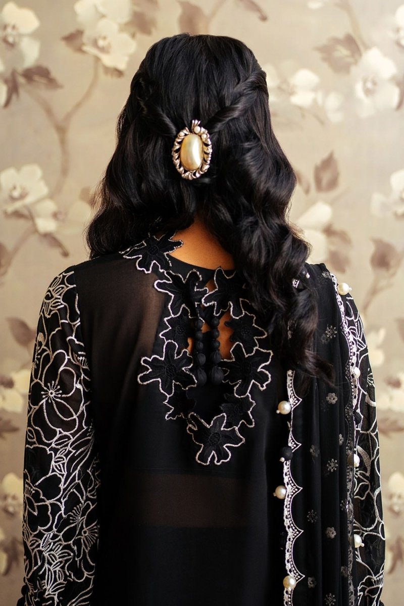 Gul Ahmed 3 Piece Unstitched Embroidered Swiss Voile Suit with Embroidered Chiffon Dupatta LSV-52002