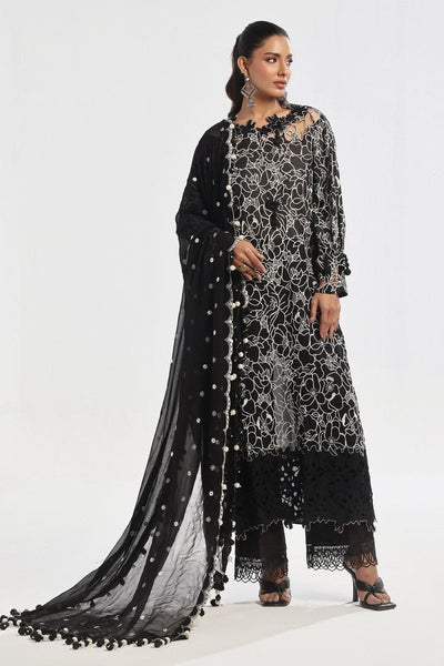 Gul Ahmed 3 Piece Unstitched Embroidered Swiss Voile Suit with Embroidered Chiffon Dupatta LSV-52002