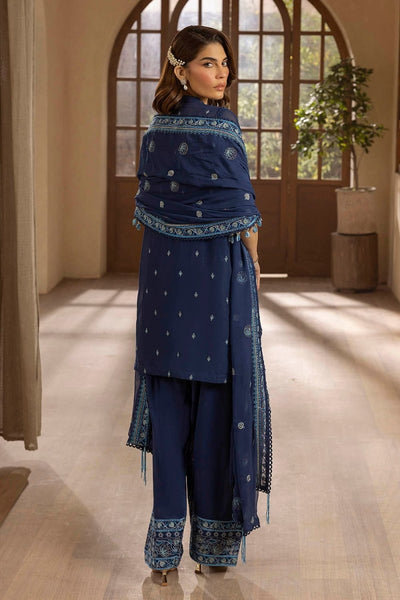 Gul Ahmed 3 Piece Unstitched Embroidered Swiss Voile Suit with Embroidered Chiffon Dupatta LSV-52019