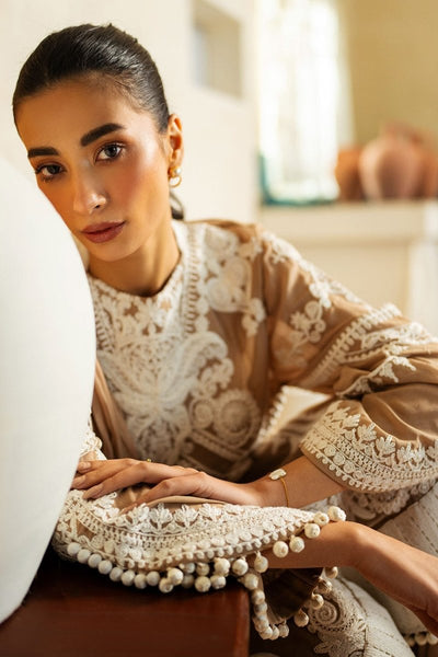 Gul Ahmed 3 Piece Unstitched Embroidered Swiss Voile Suit with Embroidered Chiffon Dupatta LSV-52023