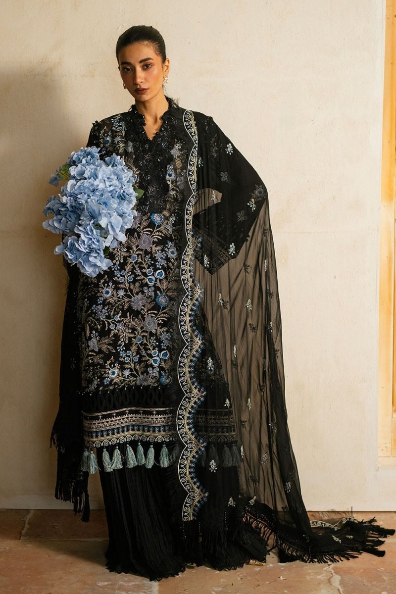 Gul Ahmed 3 Piece Unstitched Embroidered Swiss Voile Suit with Embroidered Chiffon Dupatta LSV-52025