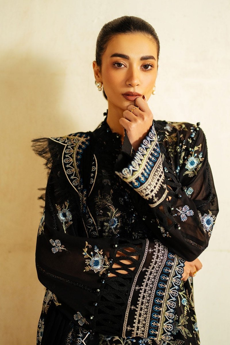 Gul Ahmed 3 Piece Unstitched Embroidered Swiss Voile Suit with Embroidered Chiffon Dupatta LSV-52025