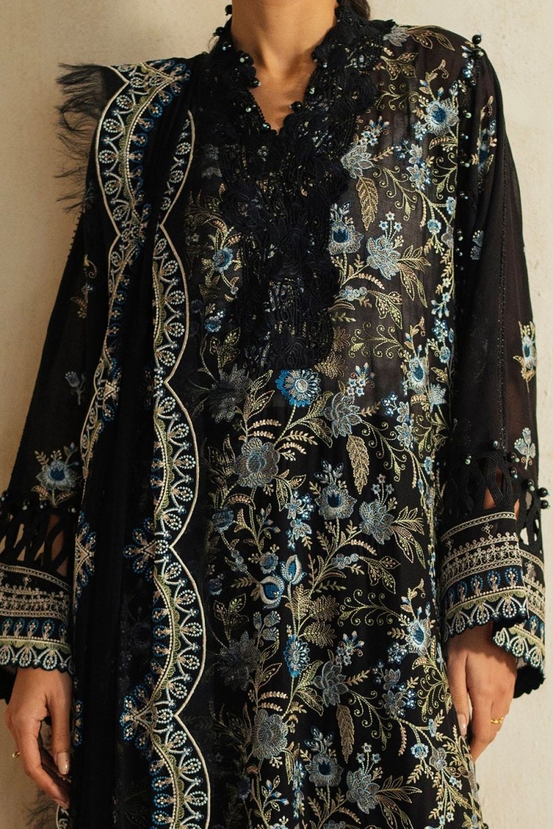 Gul Ahmed 3 Piece Unstitched Embroidered Swiss Voile Suit with Embroidered Chiffon Dupatta LSV-52025