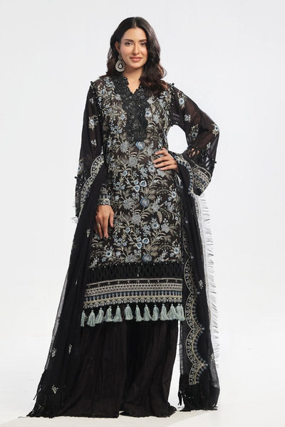 Gul Ahmed 3 Piece Unstitched Embroidered Swiss Voile Suit with Embroidered Chiffon Dupatta LSV-52025