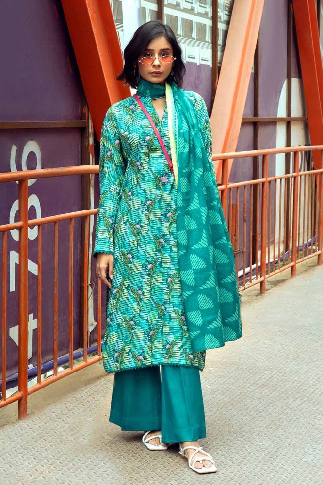Gul Ahmed 3PC Stitched Digital Printed Linen Suit LT-32009 A