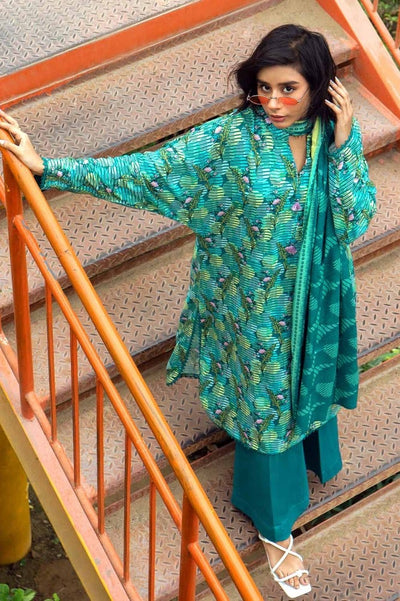 Gul Ahmed 3PC Stitched Digital Printed Linen Suit LT-32009 A