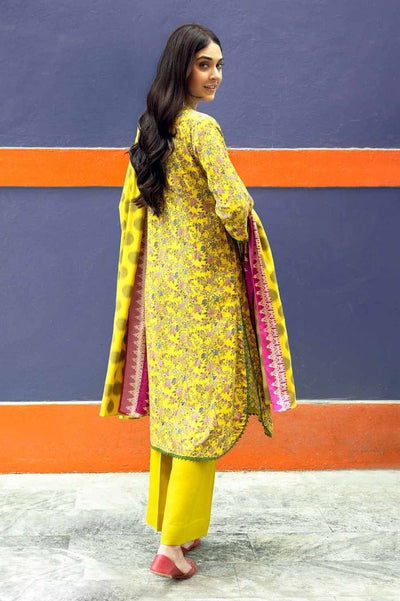 Gul Ahmed 3PC Stitched Printed Dobby Linen Suit LT-32022 A