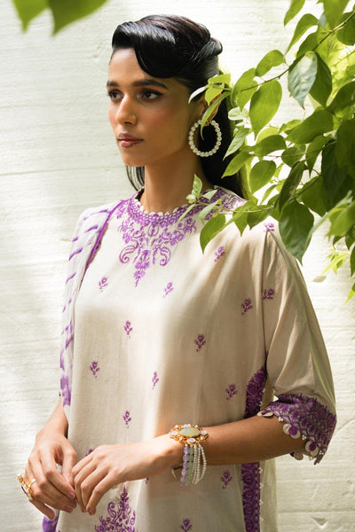 SANA SAFINAZ 3 Piece Unstitched Printed Embroidered Lawn Suit - M232-017B-CJ