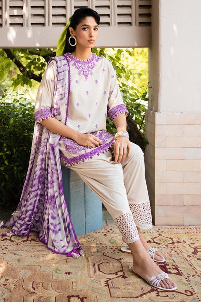 SANA SAFINAZ 3 Piece Unstitched Printed Embroidered Lawn Suit - M232-017B-CJ