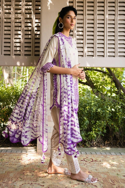 SANA SAFINAZ 3 Piece Unstitched Printed Embroidered Lawn Suit - M232-017B-CJ