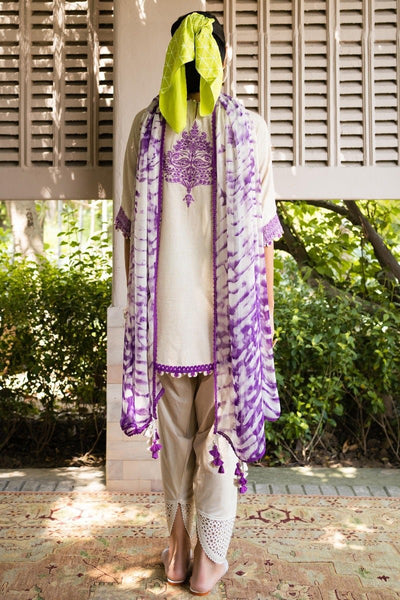 SANA SAFINAZ 3 Piece Unstitched Printed Embroidered Lawn Suit - M232-017B-CJ