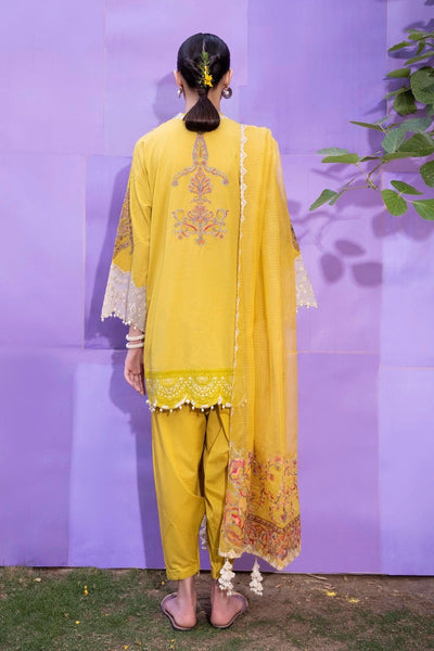 SANA SAFINAZ 3 Piece Unstitched Printed Embroidered Lawn Suit - M232-018A-CX