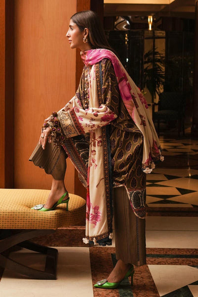 SANA SAFINAZ 3 Piece Stitched Digital Printed Linen Suit - M233-004B-CU