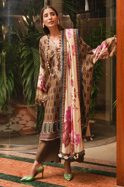 SANA SAFINAZ 3 Piece Stitched Digital Printed Linen Suit - M233-004B-CU