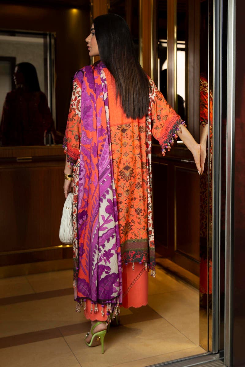 SANA SAFINAZ 3 Piece Stitched Digital Printed Linen Suit - M233-005A-CU