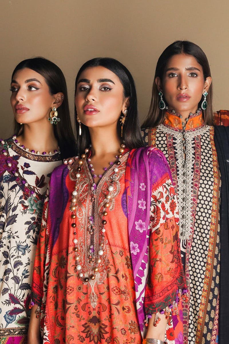 SANA SAFINAZ 3 Piece Stitched Digital Printed Linen Suit - M233-005A-CU