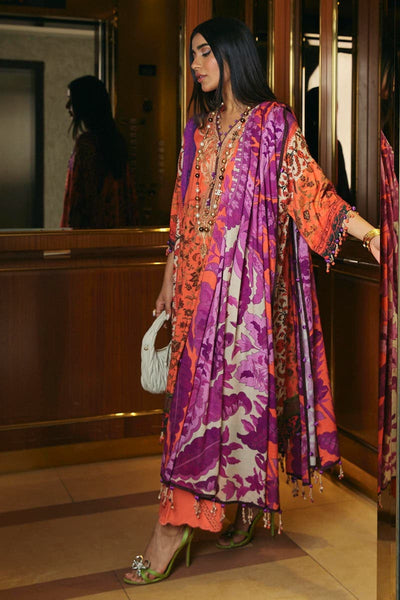 SANA SAFINAZ 3 Piece Stitched Digital Printed Linen Suit - M233-005A-CU