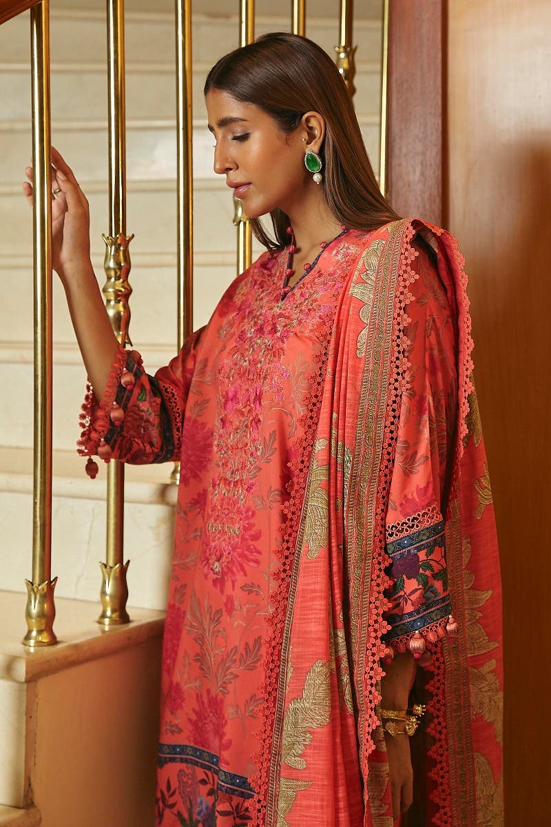 SANA SAFINAZ 3 Piece Stitched Digital Printed Linen Suit - M233-006A-CQ