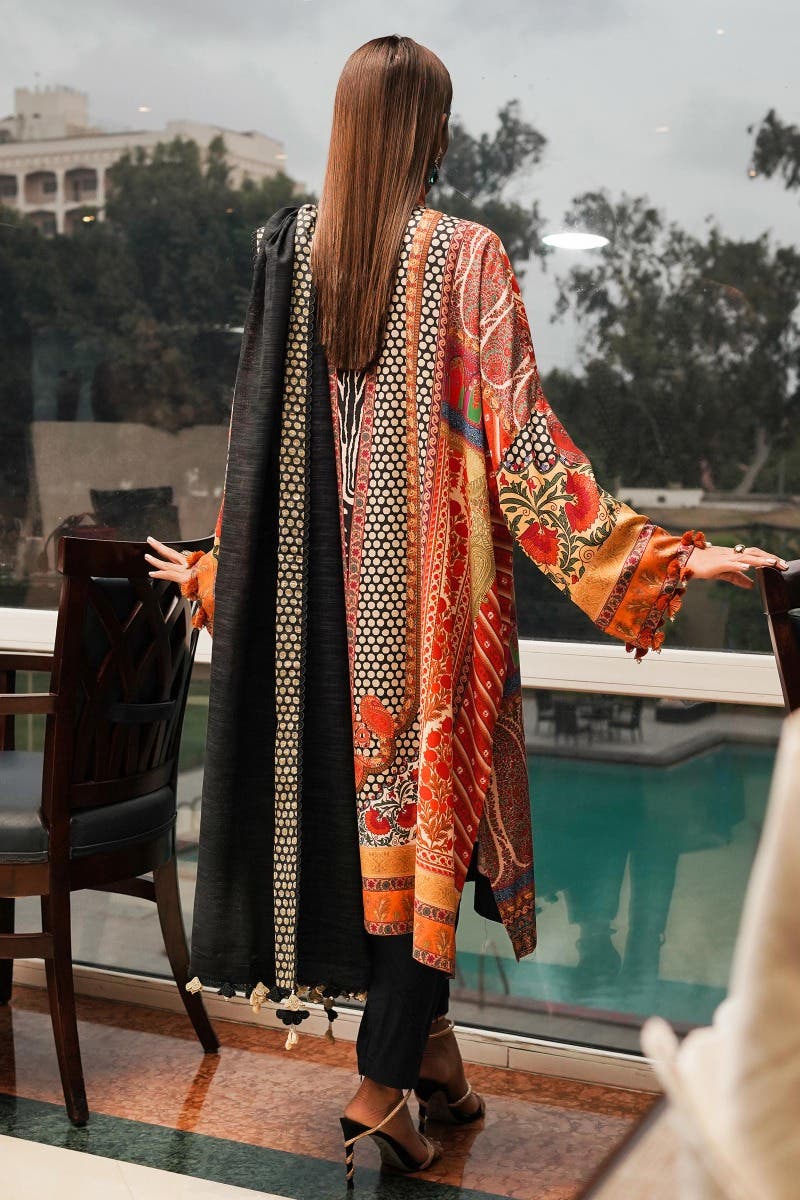 SANA SAFINAZ 3 Piece Stitched Digital Printed Linen Suit - M233-008A-CQ