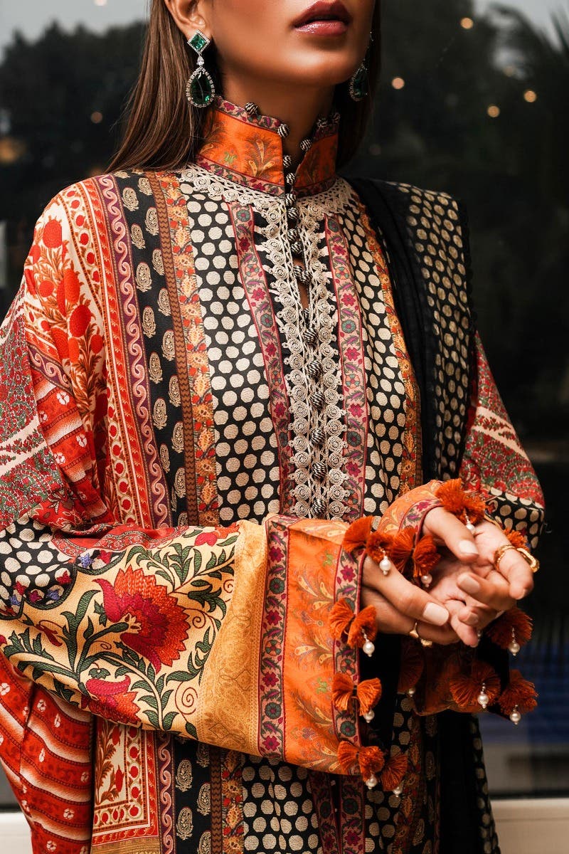 SANA SAFINAZ 3 Piece Stitched Digital Printed Linen Suit - M233-008A-CQ