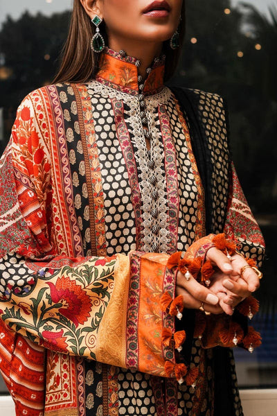 SANA SAFINAZ 3 Piece Stitched Digital Printed Linen Suit - M233-008A-CQ