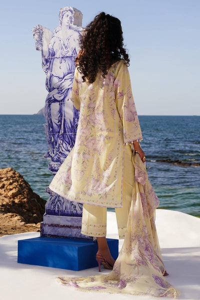 SANA SAFINAZ 3 Piece Unstitched Digital Printed Front On Lawn Shirt with Printed Silver Chiffon Dupatta - M241-004B-3CI
