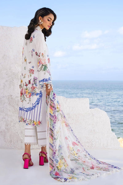 SANA SAFINAZ 3 Piece Unstitched Digital Printed Front On Lawn Shirt with Printed Silver Chiffon Dupatta - M241-012A-3CI