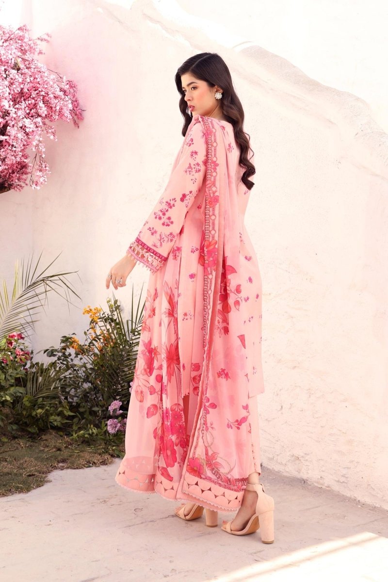 Maria. B 3 Pc Unstitched Embroidered Lawn Suit - MB-CUS25-709A
