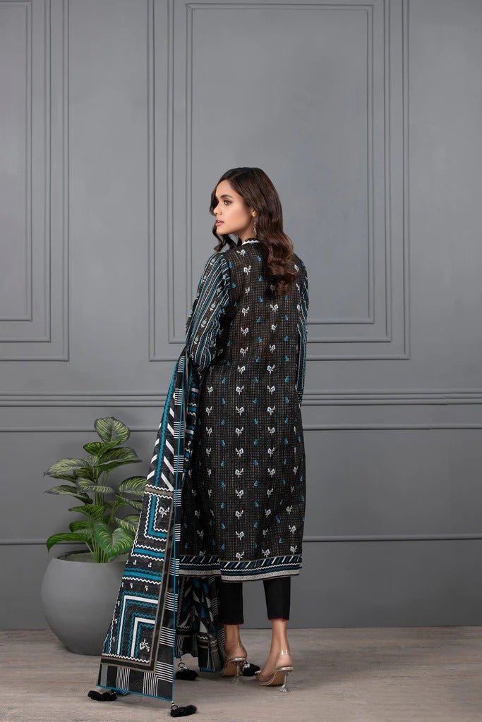 Lakhani Monochrome Ready To Wear 3 Piece Printed Lawn Suit LSM-2398