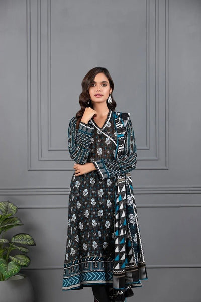 Lakhani Monochrome Ready To Wear 3 Piece Printed Lawn Suit LSM-2398