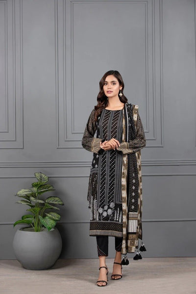 Lakhani Monochrome Ready To Wear 3 Piece Printed Lawn Suit LSM-2400