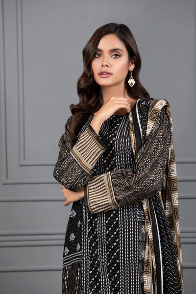 Lakhani Monochrome Ready To Wear 3 Piece Printed Lawn Suit LSM-2400