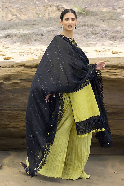 Gul Ahmed 3PC Embroidered Leno Unstitched Suit with Jacquard Dupatta MJ-32050