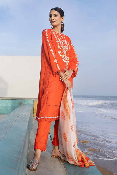 Gul Ahmed 3PC Embroidered Jacquard Unstitched Suit with Sequins Paper Cotton Dupatta MJ-32055