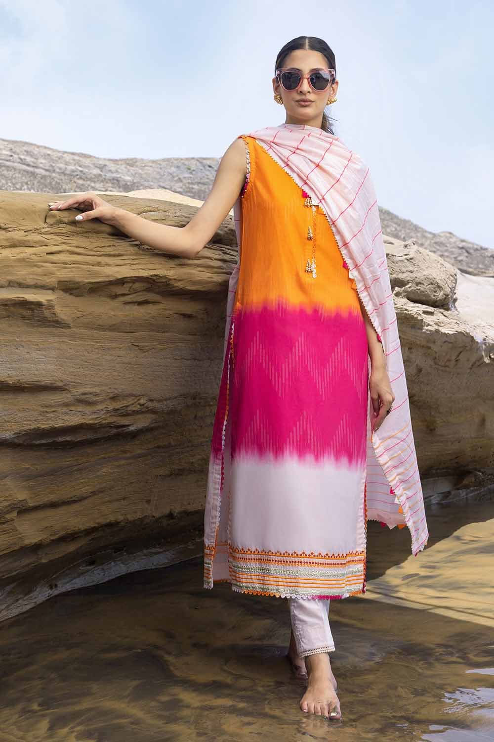 Gul Ahmed 3PC Embroidered Jacquard Unstitched Suit MJ-32070