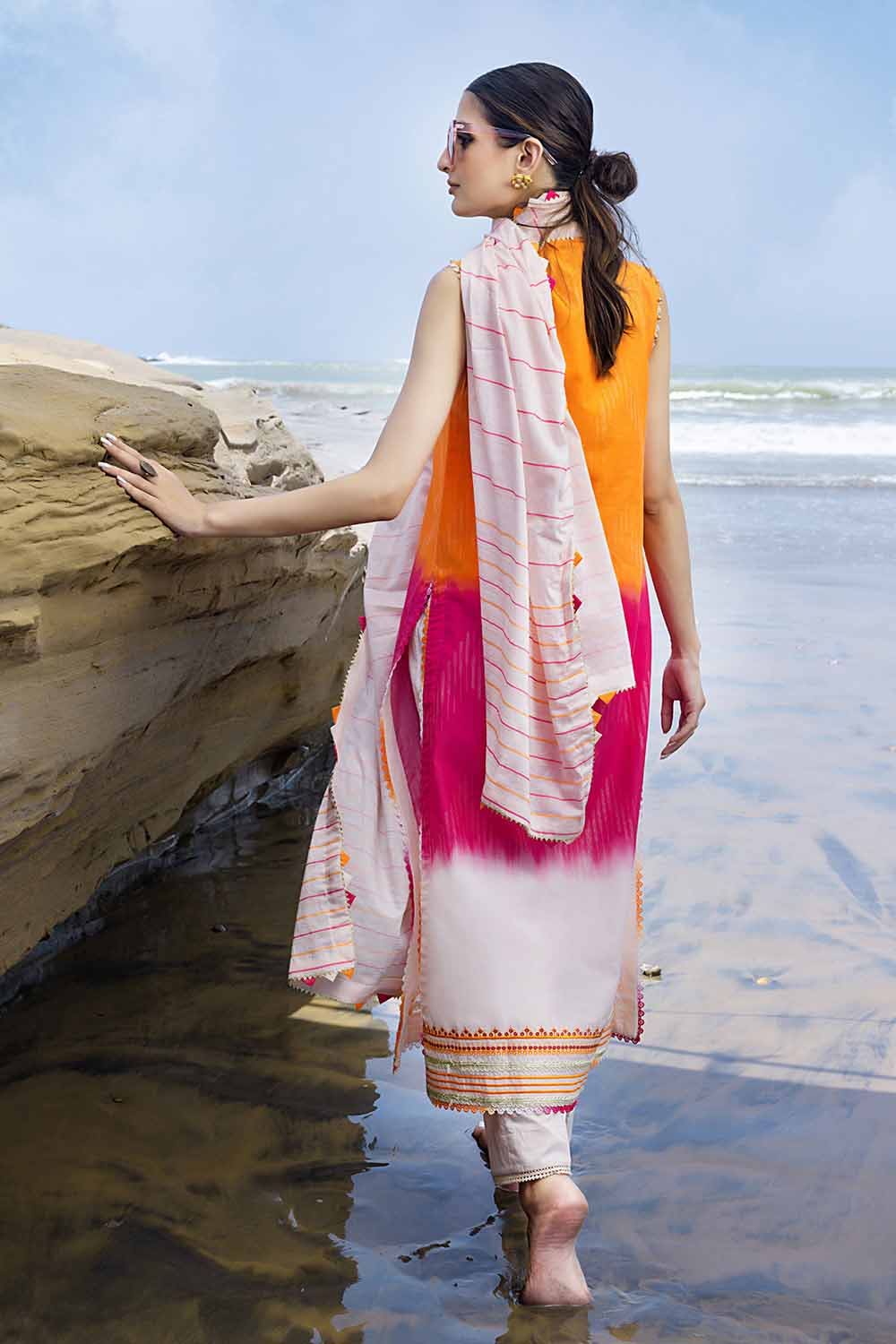 Gul Ahmed 3PC Embroidered Jacquard Unstitched Suit MJ-32070