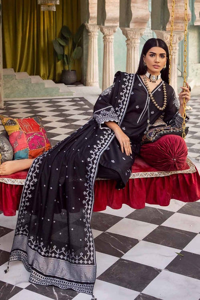 Gul Ahmed 3PC Jacquard Embroidered Unstitched Suit with Dupatta and Inner - MJ-42002