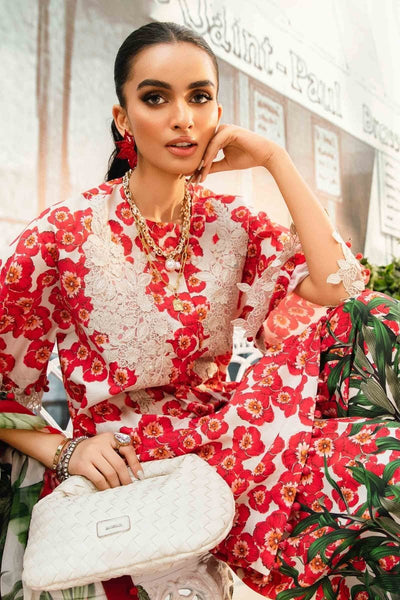 Maria. B 3 Piece Unstitched Embroidered Lawn Suit - MPT-2606-B