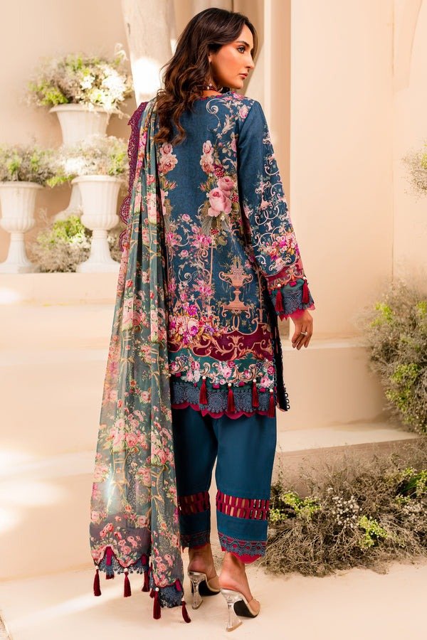 Jade Classic 3 Piece Unstitched Digital Printed Cotton Satin Suit - NWC-20307