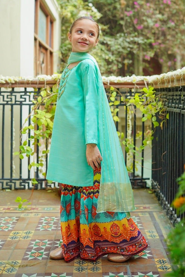 Ochre Clothing Stitched Kid’s Cotton Printed 3 Pc Suit - OFW-PG-02