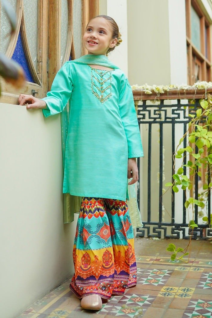 Ochre Clothing Stitched Kid’s Cotton Printed 3 Pc Suit - OFW-PG-02