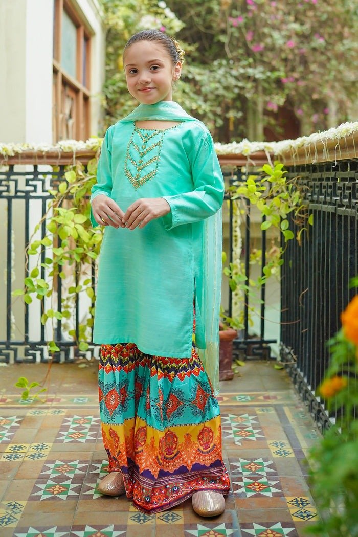 Ochre Clothing Stitched Kid’s Cotton Printed 3 Pc Suit - OFW-PG-02